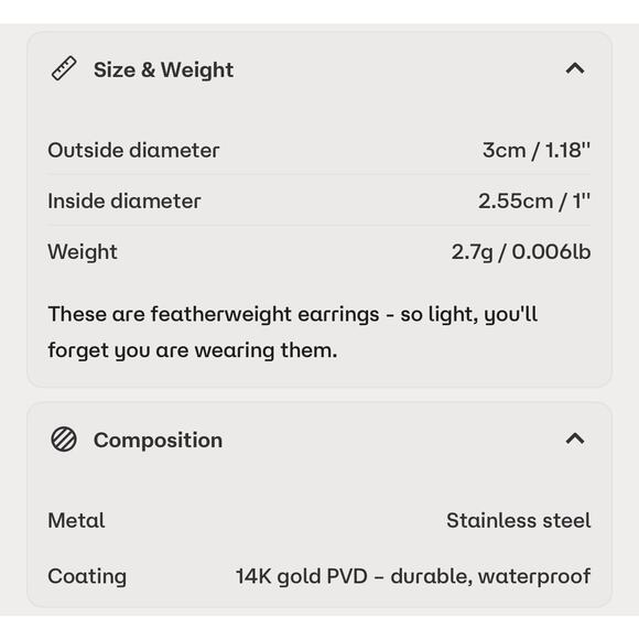 Hey Harper Hoop Earrings Thin Small Ruby - Picture 6 of 6